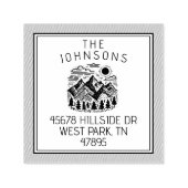 Rustic Modern Mountains Custom Permastempel (Design)