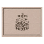 Rustic Modern Mountains Custom Tischdecke (Vorderseite (Horizontal))