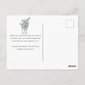 Rustic Modern Script Brautparty Vielen Dank Postkarte (Rückseite)