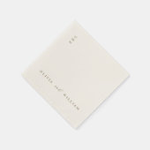 Rustic Modern Script Personalized Wedding Cocktail Serviette (Ecke)