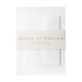 Rustic Modern Script Personalized Wedding  Einladungsbanderole (Vorderseite Beispiel)