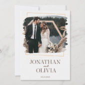 Rustic Modern Wedding Invitation Einladung (Vorderseite)