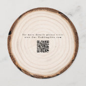 Rustic Modern Wood Natural Elegant Barn Wedding Einladung (Rückseite)