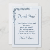 Rustic Monochrome Wedding Dankeschön Card Dankeskarte (Vorderseite)