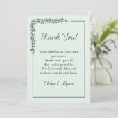 Rustic Monochrome Wedding Dankeschön Card Dankeskarte (Stehend Vorderseite)