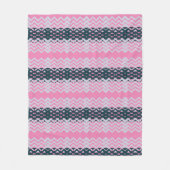 Rustic Monogram Chic Groovy Fleecedecke (Vorderseite)