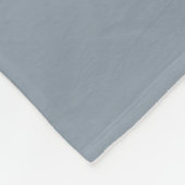 Rustic Monogram Dusty Blue Wappen New Wedding Fleecedecke (Ecke)