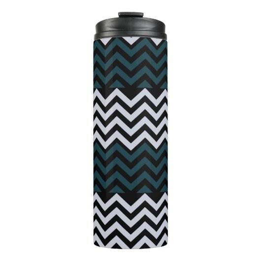 Rustic Monogram Groovy Chic Thermosbecher (Vorderseite)