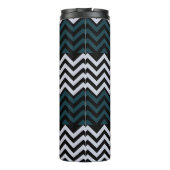 Rustic Monogram Groovy Chic Thermosbecher (Rückseite)