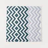 Rustic Monogram Groovy Chic Wandteppich (Vorderseite (Horizontal))