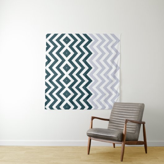 Rustic Monogram Groovy Chic Wandteppich (Beispiel (Horizontal))