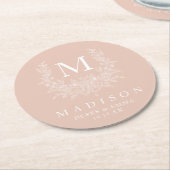 Rustic Monogram Wedding Paper Untersetzer (Angewinkelt)
