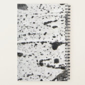 Rustic Monogram White AspenTree Bark Texture Name Planer (Rückseite)