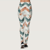 Rustic Moon Blumen Chevron Erdiges Muster (3) Leggings (Rückseite)
