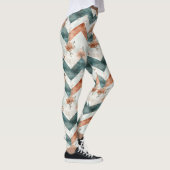 Rustic Moon Blumen Chevron Erdiges Muster (3) Leggings (Rechts)