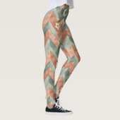 Rustic Moon Blumen Chevron Erdiges Muster (6) Leggings (Rechts)