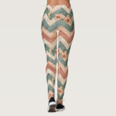 Rustic Moon Blumen Chevron Erdmuster (7) Leggings (Rückseite)