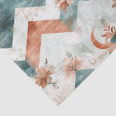 Rustic Moon Blumen-Chevron-Muster erdige Muster (3 Seidenpapier (Ausschnitt)