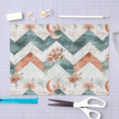 Rustic Moon Blumen-Chevron-Muster erdige Muster (3 Seidenpapier (Handwerk)