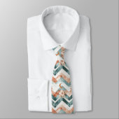 Rustic Moon Florales Chevron Erdmuster (4) Krawatte (Gebunden)