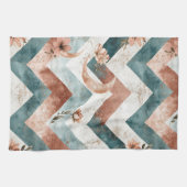 Rustic Moon Florales Chevron Erdmuster (5) Geschirrtuch (Horizontal)