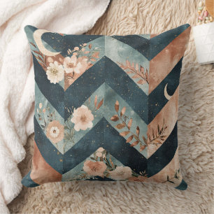 Rustic Moon Florales Chevron Erdmuster (9) Kissen