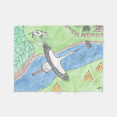 "Rustic motifs" Fleecedecke (Vorderseite (Horizontal))