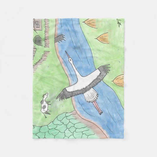 "Rustic motifs" Fleecedecke (Vorderseite)