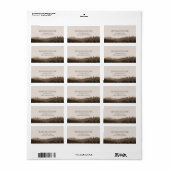 Rustic Mountain-Adressetikett Standardgröße Adressaufkleber (Vorne)