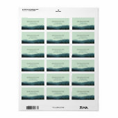 Rustic Mountain-Adressetikett Standardgröße blau Adressaufkleber (Vorne)