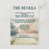 Rustic Mountain Arbor Evergreen Wedding Begleitkarte (Vorderseite)