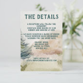 Rustic Mountain Arbor Evergreen Wedding Begleitkarte (Stehend Vorderseite)