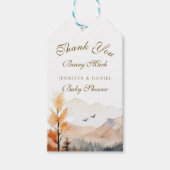 Rustic Mountain Autumn Beary Vielen Dank Geschenkanhänger (Vorderseite)