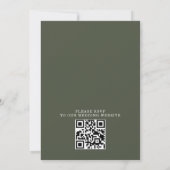 Rustic Mountain Forest Lake Budget QR Code Wedding Einladung (Rückseite)