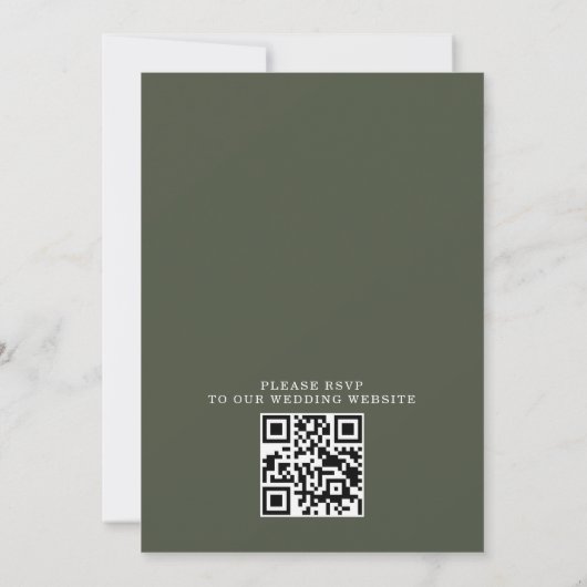 Rustic Mountain Forest Lake Budget QR Code Wedding Einladung (Rückseite)