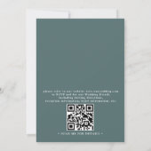 Rustic Mountain Forest Landscape QR Code Wedding Einladung (Rückseite)
