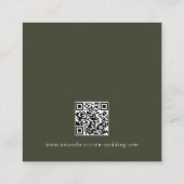 Rustic Mountain Forest QR Code Wedding Details Begleitkarte (Rückseite)