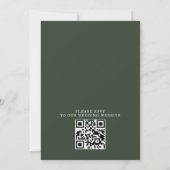 Rustic Mountain Forest Tree Budget QR Code Wedding Einladung (Rückseite)