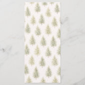 Rustic Mountain Forest Watercolor Wedding Menu Menükarte (Rückseite)