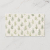 Rustic Mountain Forest Watercolor Wedding Place  Platzkarte (Rückseite)