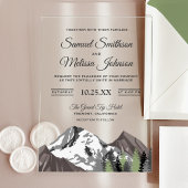 Rustic Mountain Forest Wedding Acryleinladungen