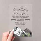Rustic Mountain Forest Wedding Acryleinladungen (Insitu (Handheld))