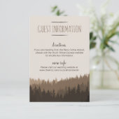 Rustic Mountain Guest Information Card in braun Begleitkarte (Stehend Vorderseite)