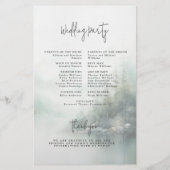 Rustic Mountain Lake Misty Pines Wedding Program Flyer (Hinten)