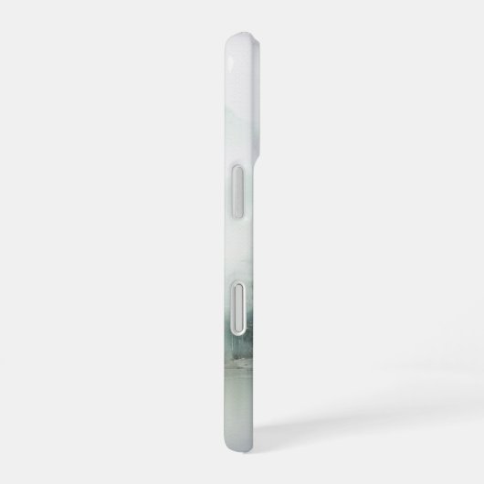 Rustic Mountain Lake Nature-Inspired with Monogram iPhone 16 Hülle (Rechte Seite)