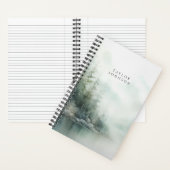 Rustic Mountain Lake Nature Scene with Name Notizblock (Innen)