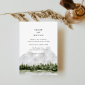 Rustic Mountain Lake Wedding Invitation Einladung