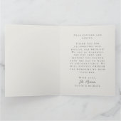 Rustic Mountain Landscape Watercolor Photo Wedding Dankeskarte (Innenseite)