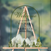 Rustic Mountain Pine Trees Wedding Welcome Acrylschild (Neutral)