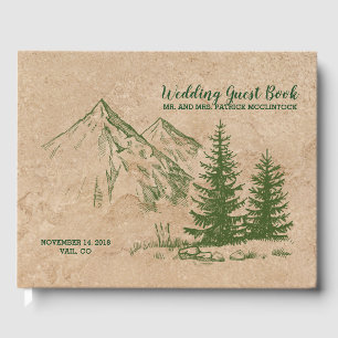 Rustic Mountain Range Wedding Guestbook Gästebuch